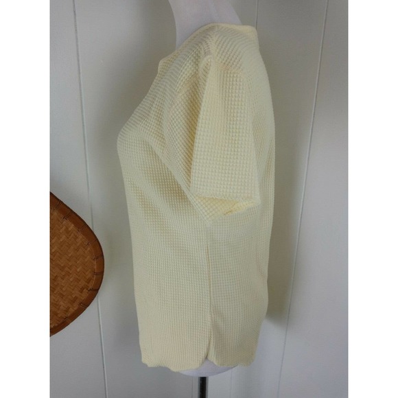 Ponytails VTG Short Sleeve Thick Waffle Knit Top - Picture 5 of 6